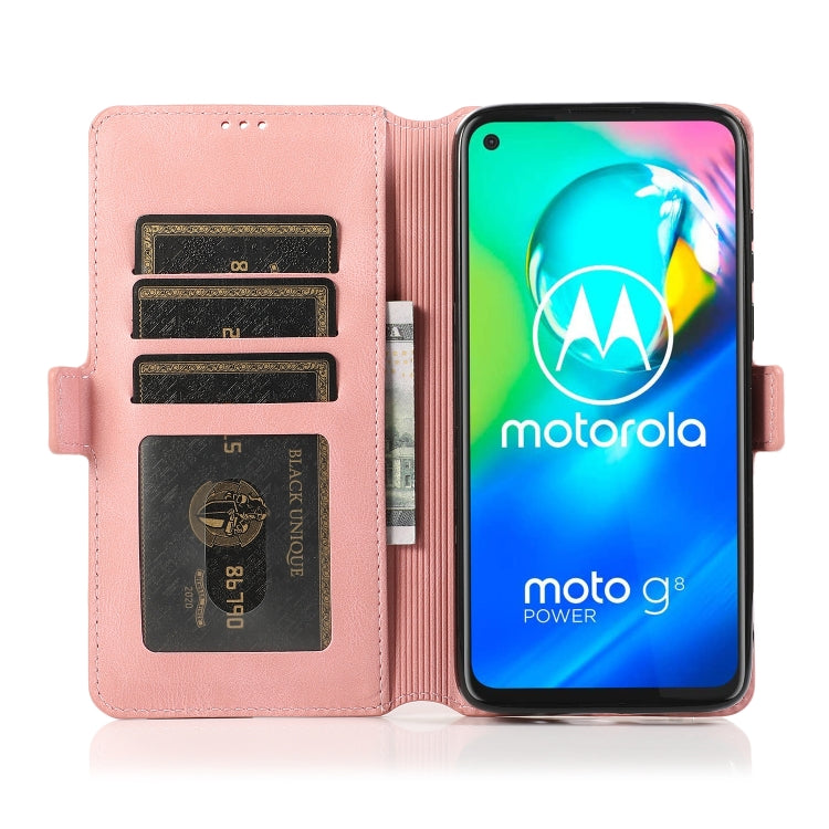 For Motorola Moto G8 Power Retro Magnetic Closing Clasp Horizontal Flip Leather Case with Holder & Card Slots & Photo Frame & Wallet