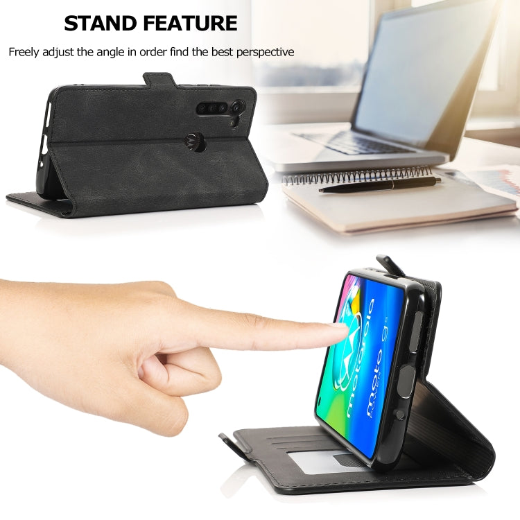For Motorola Moto G8 Power Retro Magnetic Closing Clasp Horizontal Flip Leather Case with Holder & Card Slots & Photo Frame & Wallet