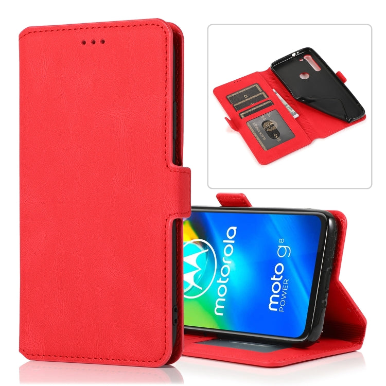 For Motorola Moto G8 Power Retro Magnetic Closing Clasp Horizontal Flip Leather Case with Holder & Card Slots & Photo Frame & Wallet