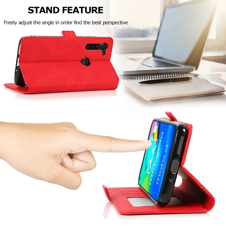 For Motorola Moto G8 Power Retro Magnetic Closing Clasp Horizontal Flip Leather Case with Holder & Card Slots & Photo Frame & Wallet