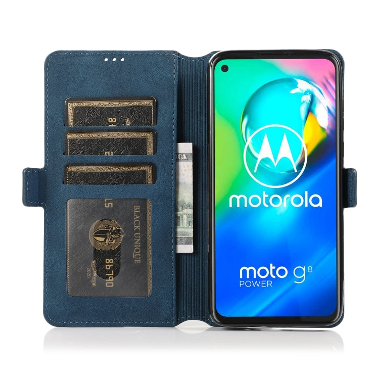 For Motorola Moto G8 Power Retro Magnetic Closing Clasp Horizontal Flip Leather Case with Holder & Card Slots & Photo Frame & Wallet