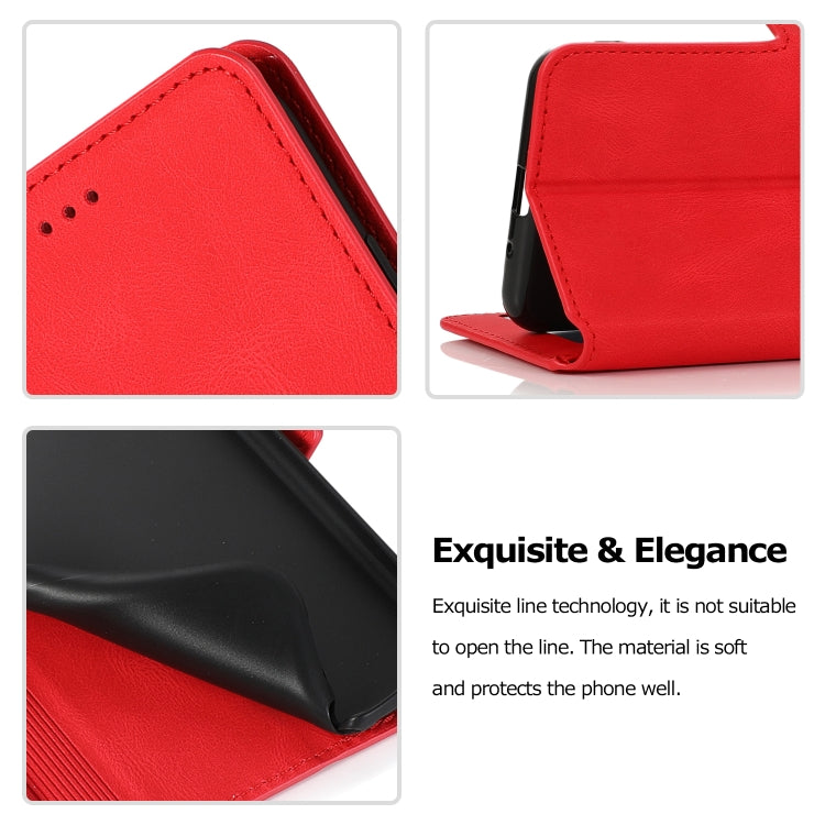 For Motorola Moto E6 Play Retro Magnetic Closing Clasp Horizontal Flip Leather Case with Holder & Card Slots & Photo Frame & Wallet