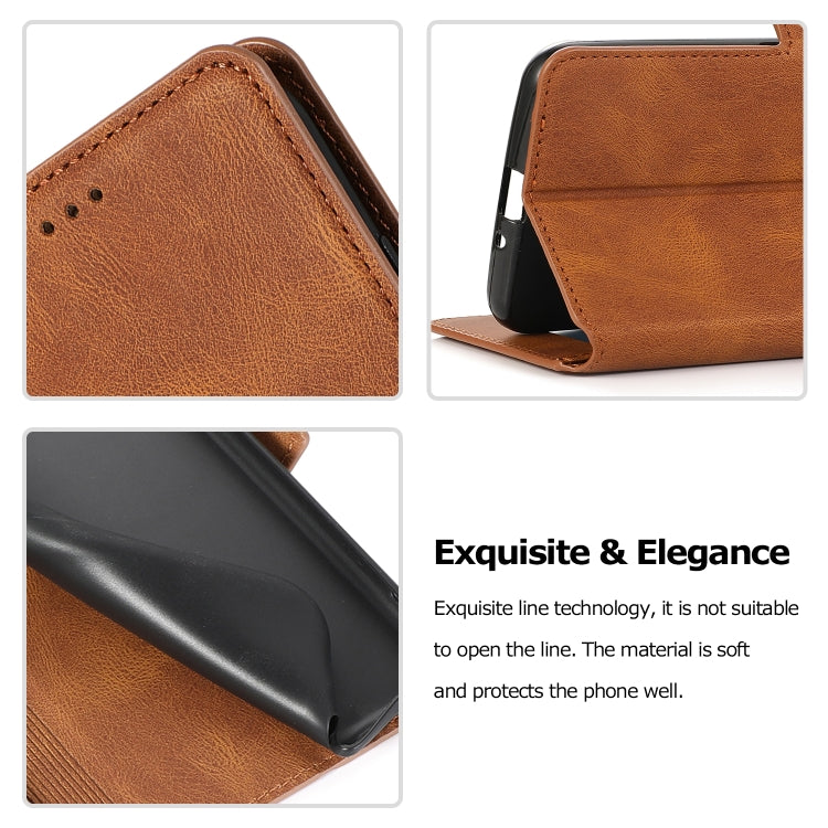 For Motorola Moto G7 Power(US Version) Retro Magnetic Closing Clasp Horizontal Flip Leather Case with Holder & Card Slots & Photo Frame & Wallet