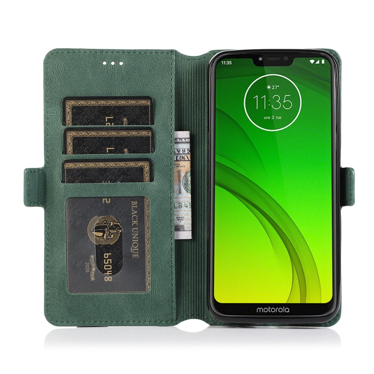 For Motorola Moto G7 Power(EU Version) Retro Magnetic Closing Clasp Horizontal Flip Leather Case with Holder & Card Slots & Photo Frame & Wallet