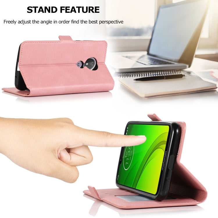 For Motorola Moto G7 Power(EU Version) Retro Magnetic Closing Clasp Horizontal Flip Leather Case with Holder & Card Slots & Photo Frame & Wallet