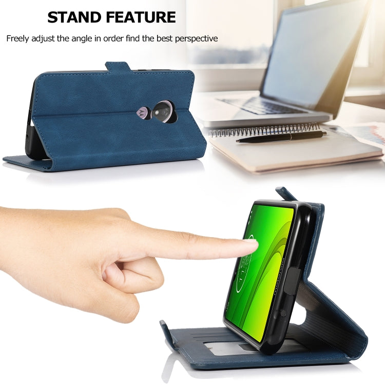 For Motorola Moto G7 Power(EU Version) Retro Magnetic Closing Clasp Horizontal Flip Leather Case with Holder & Card Slots & Photo Frame & Wallet