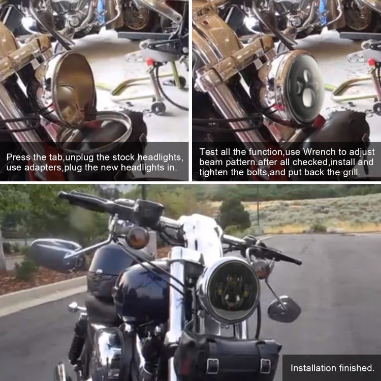 7 inch H4 / H13 DC 9V-30V 4000LM 6000K 40W 7 inch Car Round Shape LED Headlight Lamps for Jeep Wrangler