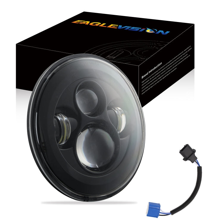 7 inch H4 / H13 DC 9V-30V 4000LM 6000K 40W 7 inch Car Round Shape LED Headlight Lamps for Jeep Wrangler