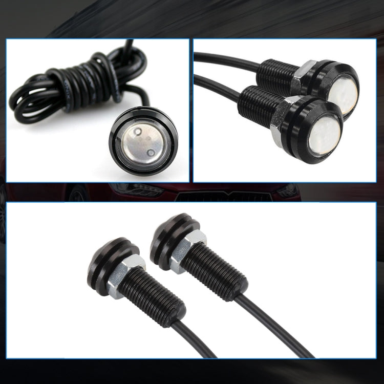 10 PCS 18mm 1.5W DC9-80V Motorcycle Eagle Eye Light Double Lens