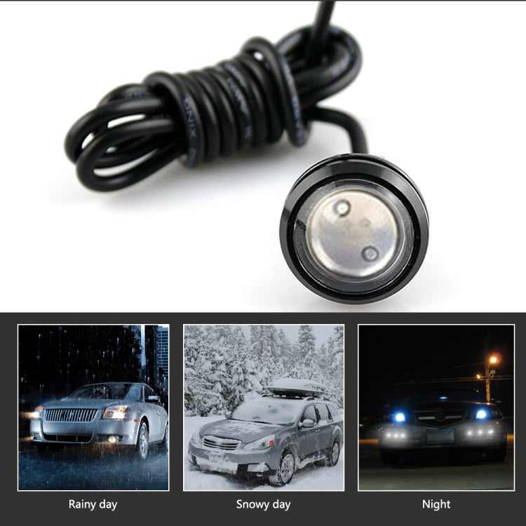 10 PCS 18mm 1.5W DC9-80V Motorcycle Eagle Eye Light Double Lens