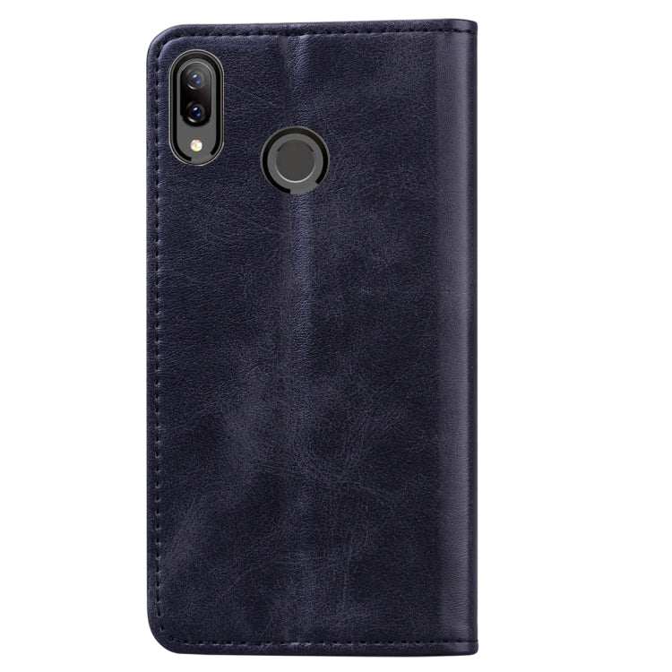 For Huawei P20 Lite / Nova 3e Business Stitching Horizontal Flip Leather Case with Double Folding & Bracket & Card Slots & Photo Frame & Wallet