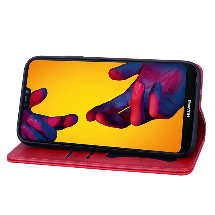 For Huawei P20 Lite / Nova 3e Business Stitching Horizontal Flip Leather Case with Double Folding & Bracket & Card Slots & Photo Frame & Wallet