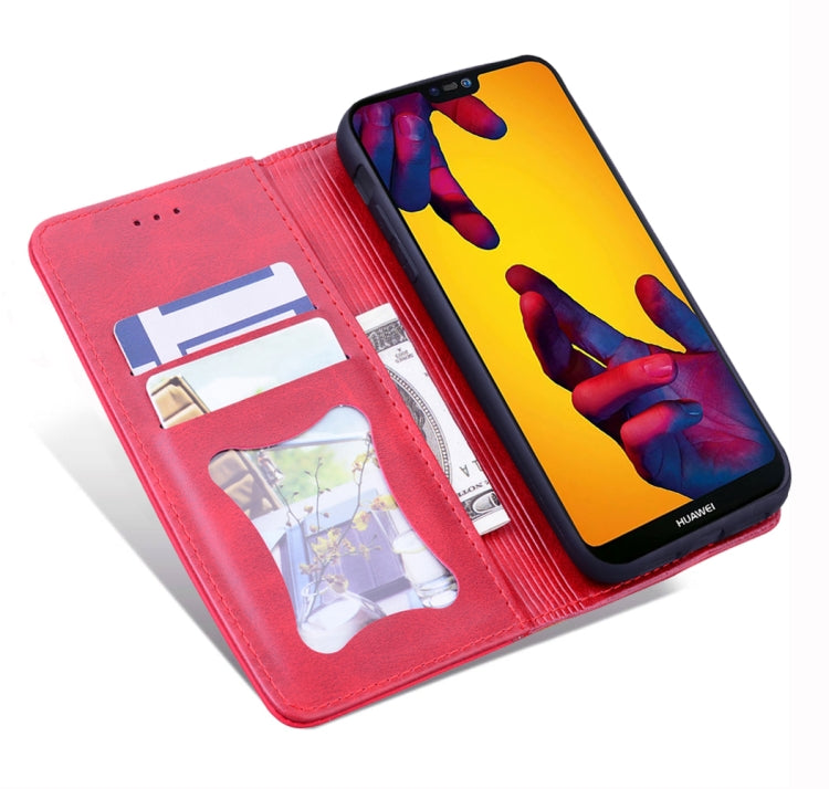 For Huawei P20 Lite / Nova 3e Business Stitching Horizontal Flip Leather Case with Double Folding & Bracket & Card Slots & Photo Frame & Wallet
