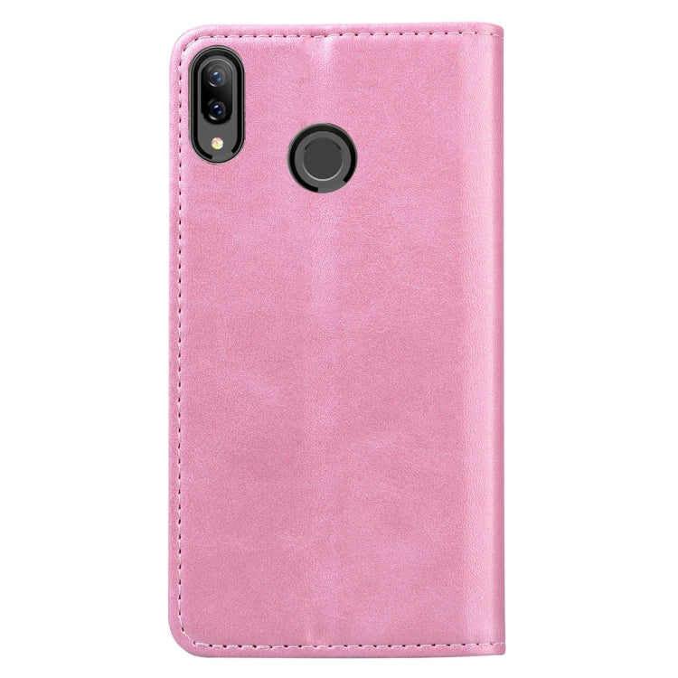 For Huawei P20 Lite / Nova 3e Business Stitching Horizontal Flip Leather Case with Double Folding & Bracket & Card Slots & Photo Frame & Wallet