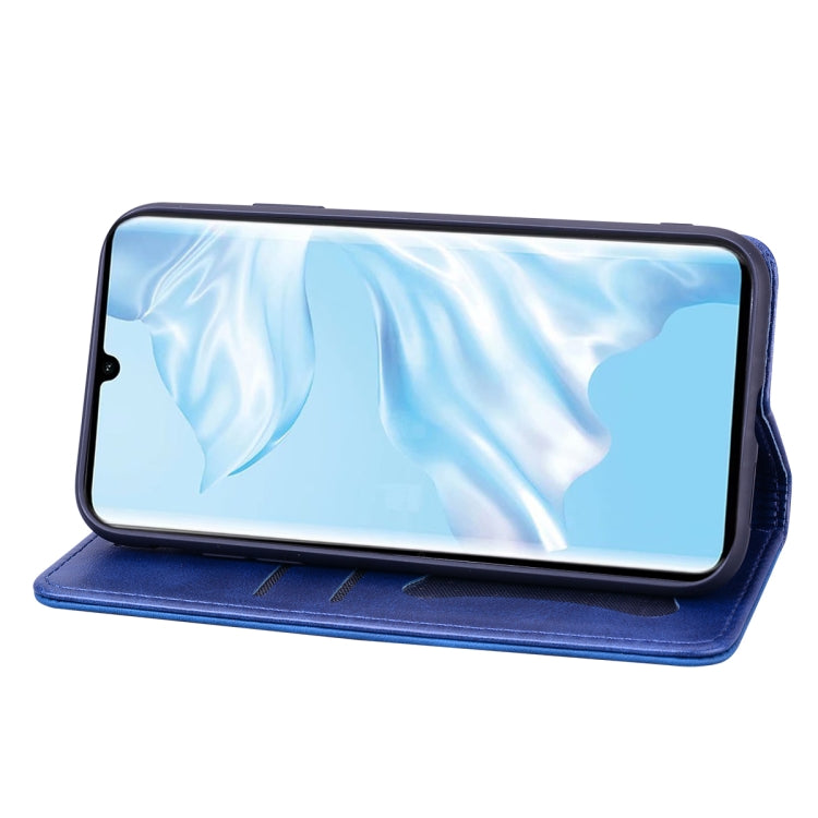 For Huawei P30 Pro Business Stitching Horizontal Flip Leather Case with Double Folding & Bracket & Card Slots & Photo Frame & Wallet