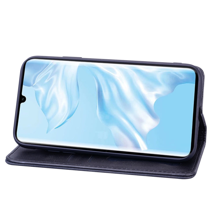 For Huawei P30 Pro Business Stitching Horizontal Flip Leather Case with Double Folding & Bracket & Card Slots & Photo Frame & Wallet