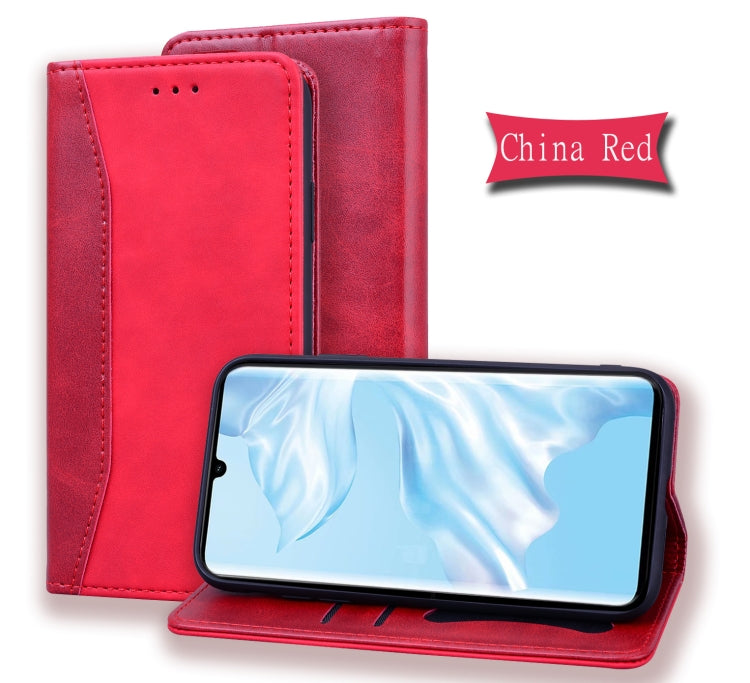 For Huawei P30 Pro Business Stitching Horizontal Flip Leather Case with Double Folding & Bracket & Card Slots & Photo Frame & Wallet