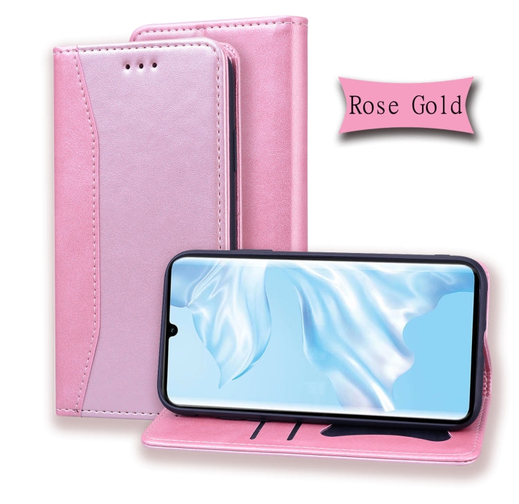 For Huawei P30 Pro Business Stitching Horizontal Flip Leather Case with Double Folding & Bracket & Card Slots & Photo Frame & Wallet