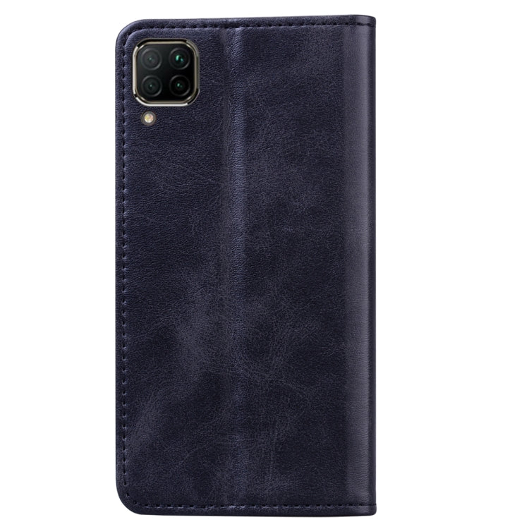 For Huawei P40 Lite Business Stitching Horizontal Flip Leather Case with Double Folding & Bracket & Card Slots & Photo Frame & Wallet