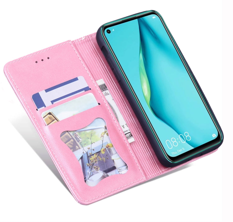 For Huawei P40 Lite Business Stitching Horizontal Flip Leather Case with Double Folding & Bracket & Card Slots & Photo Frame & Wallet