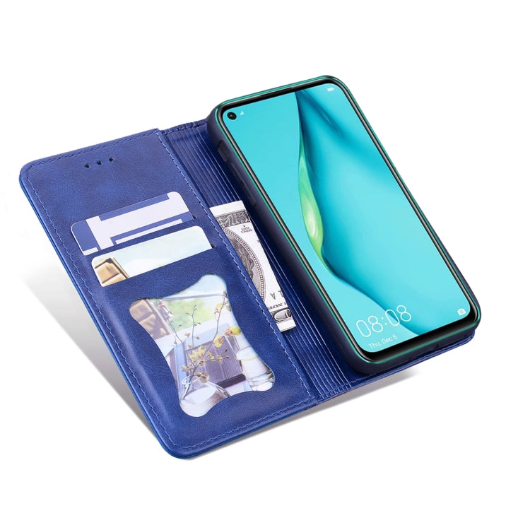 For Huawei Nova 6 SE Business Stitching Horizontal Flip Leather Case with Double Folding & Bracket & Card Slots & Photo Frame & Wallet