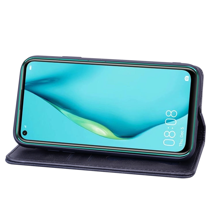 For Huawei Nova 6 SE Business Stitching Horizontal Flip Leather Case with Double Folding & Bracket & Card Slots & Photo Frame & Wallet