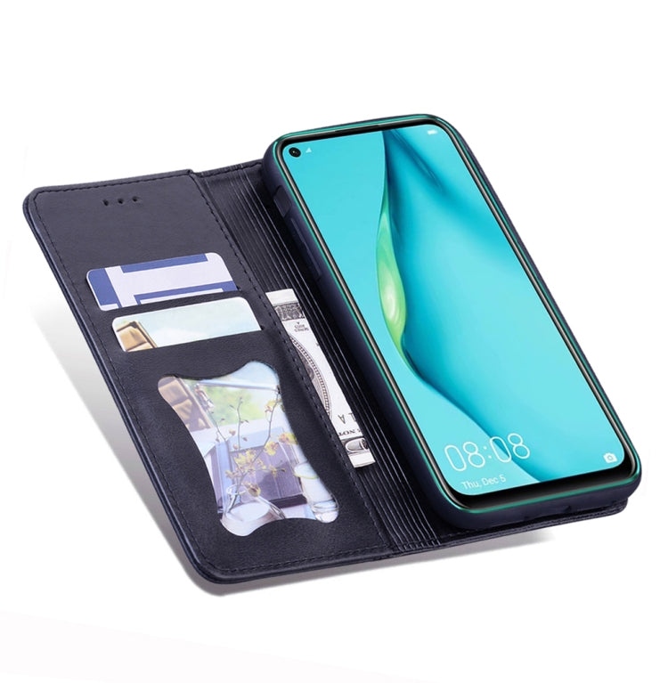 For Huawei Nova 6 SE Business Stitching Horizontal Flip Leather Case with Double Folding & Bracket & Card Slots & Photo Frame & Wallet