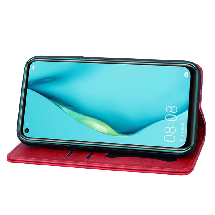 For Huawei Nova 6 SE Business Stitching Horizontal Flip Leather Case with Double Folding & Bracket & Card Slots & Photo Frame & Wallet