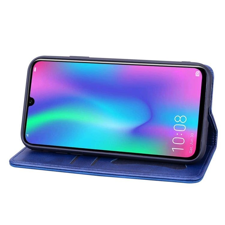 For Huawei P Smart (2019) Business Stitching Horizontal Flip Leather Case with Double Folding & Bracket & Card Slots & Photo Frame & Wallet