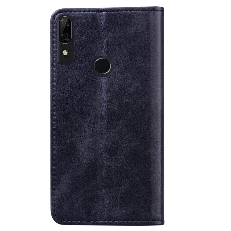 For Huawei Y9 Prime (2019) Business Stitching Horizontal Flip Leather Case with Double Folding & Bracket & Card Slots & Photo Frame & Wallet