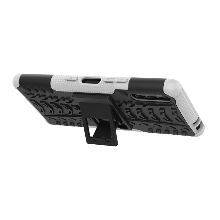 For Sony Xperia L4 Tire Texture Shockproof TPU + PC Protective Case with Holder