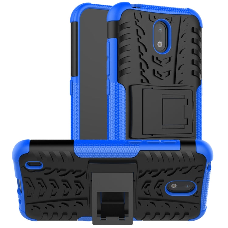 For Nokia 1.3 Tire Texture Shockproof TPU + PC Protective Case with Holder