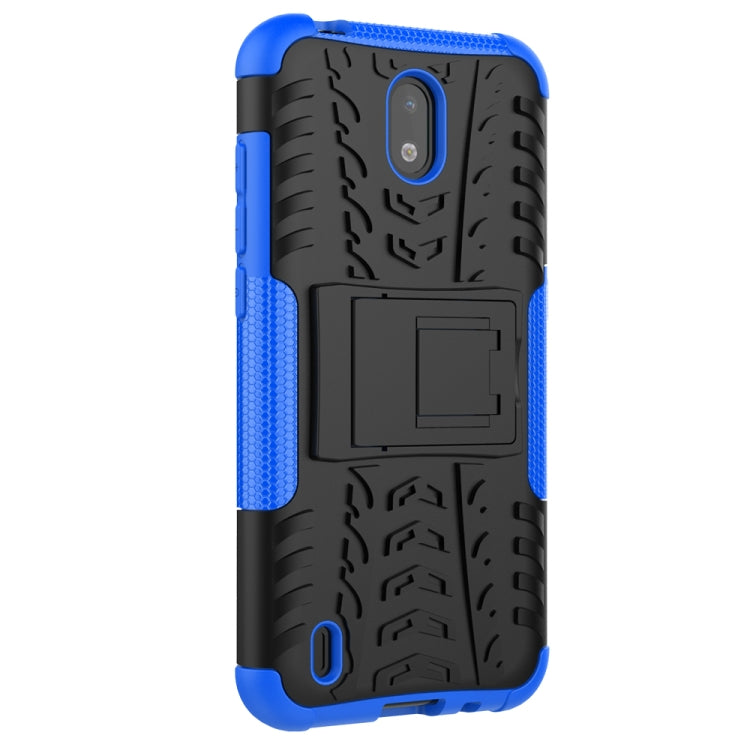 For Nokia 1.3 Tire Texture Shockproof TPU + PC Protective Case with Holder