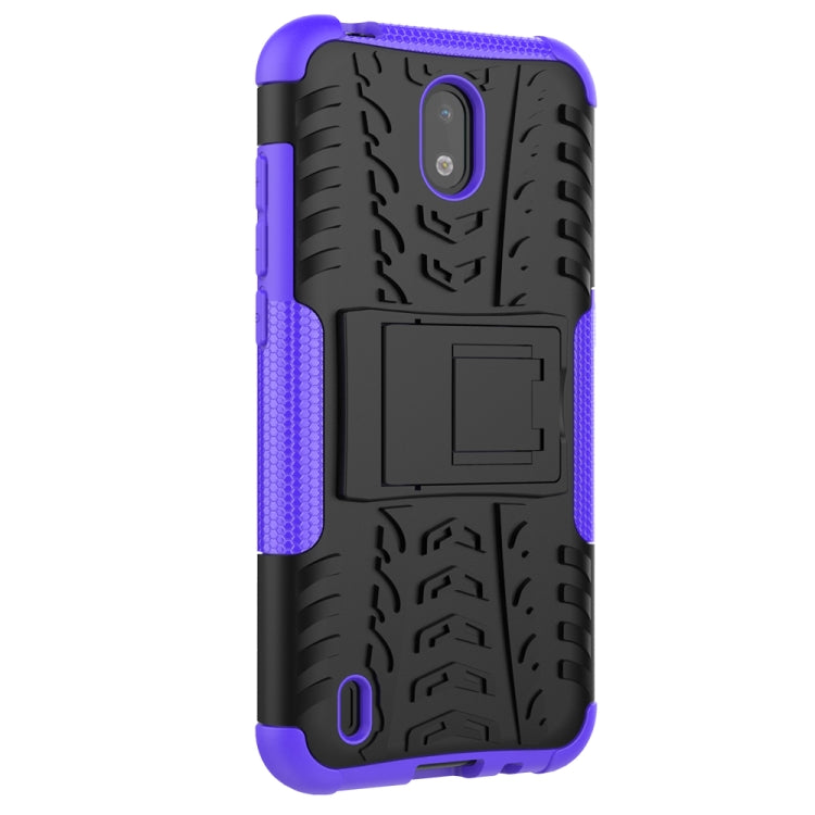 For Nokia 1.3 Tire Texture Shockproof TPU + PC Protective Case with Holder
