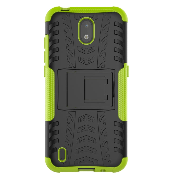For Nokia 1.3 Tire Texture Shockproof TPU + PC Protective Case with Holder