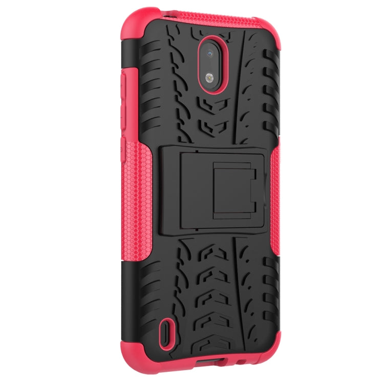 For Nokia 1.3 Tire Texture Shockproof TPU + PC Protective Case with Holder