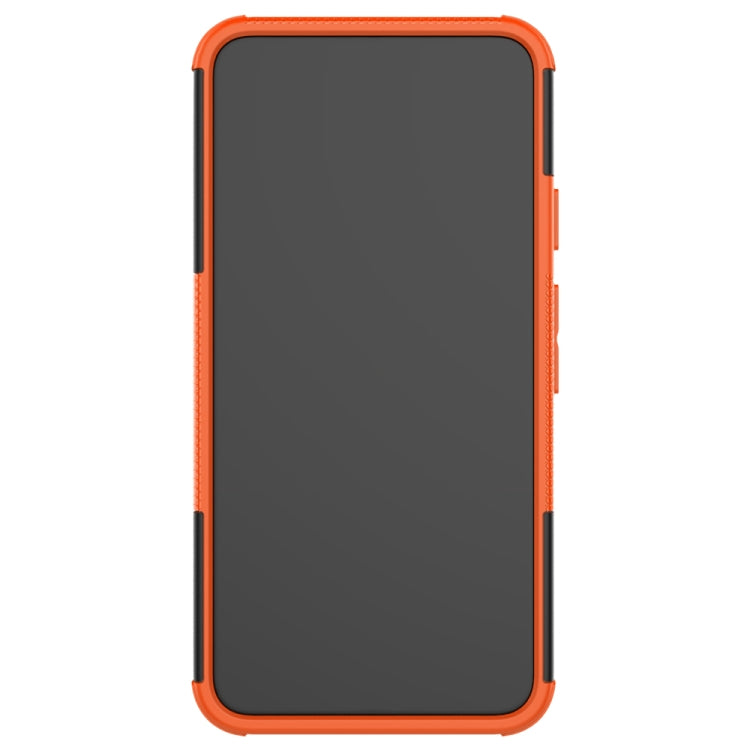 For Google Pixel 5 Tire Texture Shockproof TPU + PC Protective Case with Holder