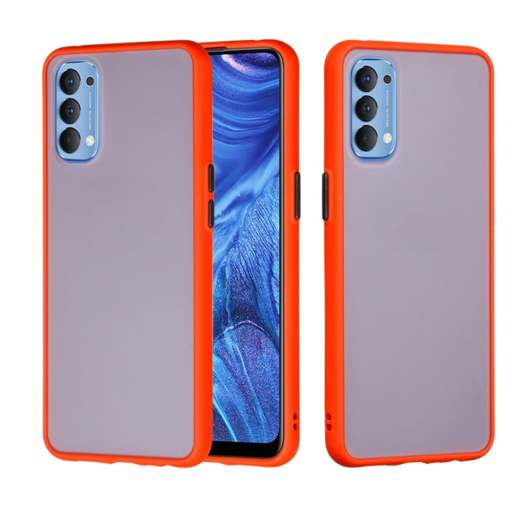 For OPPO Reno4 4G Skin Hand Feeling Series Shockproof Frosted PC+ TPU Protective Case