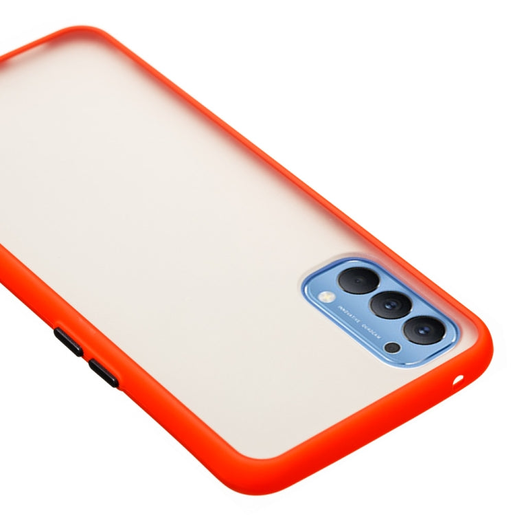 For OPPO Reno4 4G Skin Hand Feeling Series Shockproof Frosted PC+ TPU Protective Case