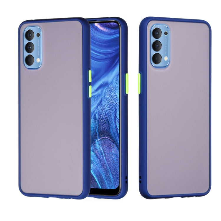 For OPPO Reno4 4G Skin Hand Feeling Series Shockproof Frosted PC+ TPU Protective Case
