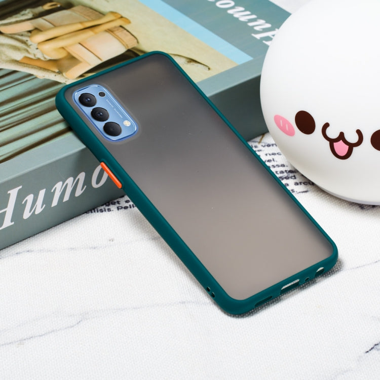 For OPPO Reno4 4G Skin Hand Feeling Series Shockproof Frosted PC+ TPU Protective Case