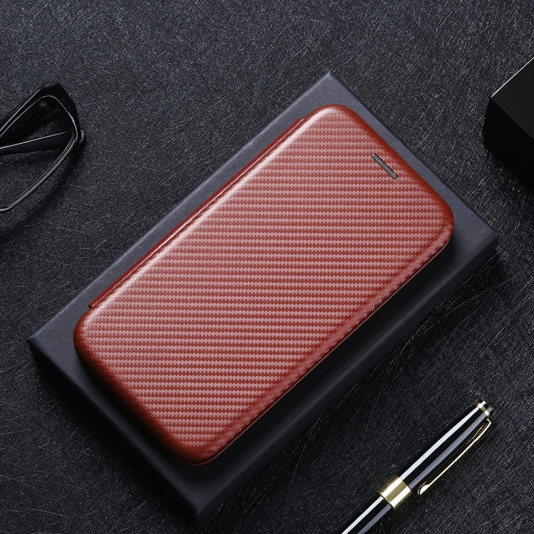 For Vivo Y20 / Y20i (Indian) Carbon Fiber Texture Horizontal Flip TPU + PC + PU Leather Case with Card Slot