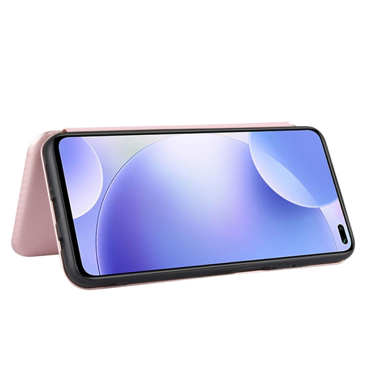 For Xiaomi Redmi K30 Ultra Carbon Fiber Texture Horizontal Flip TPU + PC + PU Leather Case with Card Slot