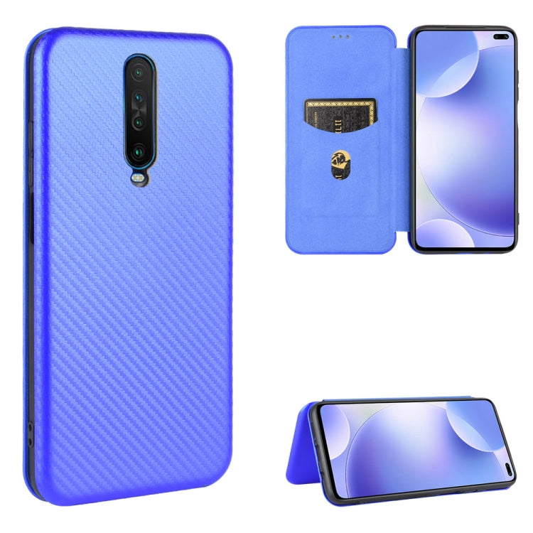 For Xiaomi Redmi K30 Ultra Carbon Fiber Texture Horizontal Flip TPU + PC + PU Leather Case with Card Slot