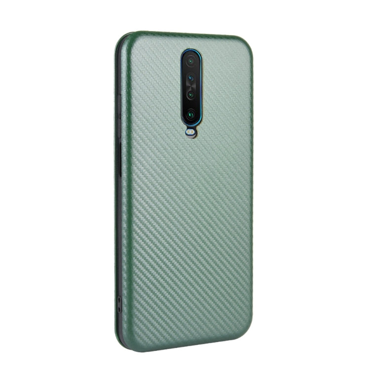 For Xiaomi Redmi K30 Ultra Carbon Fiber Texture Horizontal Flip TPU + PC + PU Leather Case with Card Slot