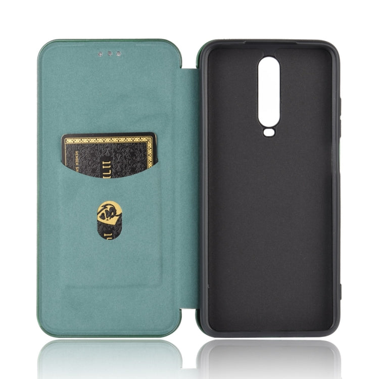 For Xiaomi Redmi K30 Ultra Carbon Fiber Texture Horizontal Flip TPU + PC + PU Leather Case with Card Slot