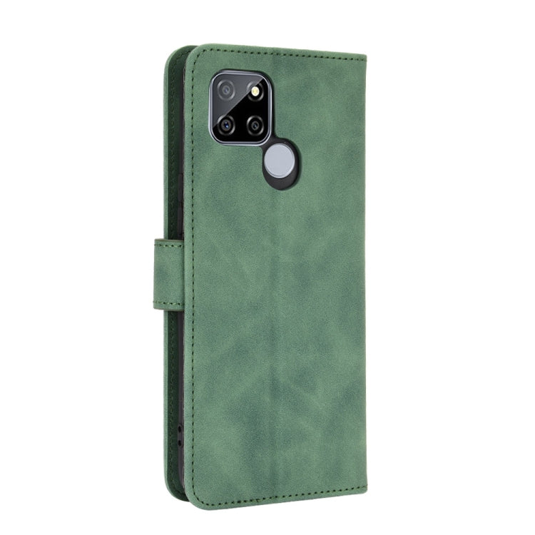 For OPPO Realme V3 Solid Color Skin Feel Magnetic Buckle Horizontal Flip Calf Texture PU Leather Case with Holder & Card Slots & Wallet