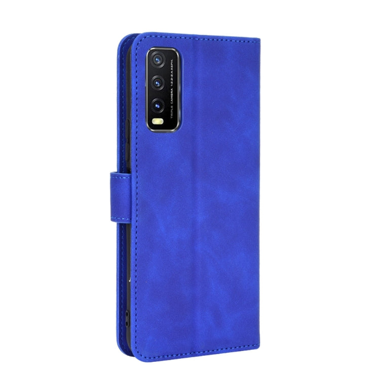 For Vivo Y20 / Y20i (Indian) Solid Color Skin Feel Magnetic Buckle Horizontal Flip Calf Texture PU Leather Case with Holder & Card Slots & Wallet