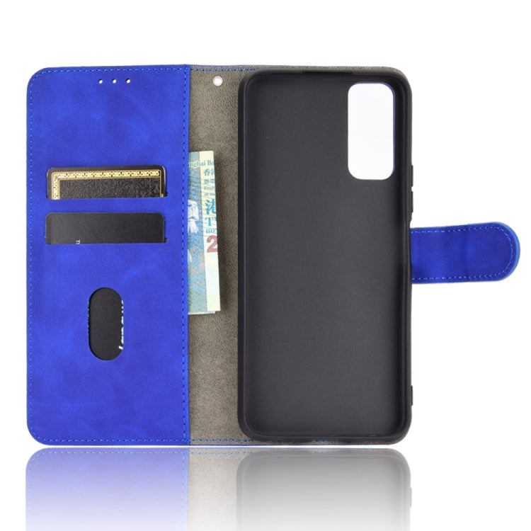 For Vivo Y20 / Y20i (Indian) Solid Color Skin Feel Magnetic Buckle Horizontal Flip Calf Texture PU Leather Case with Holder & Card Slots & Wallet