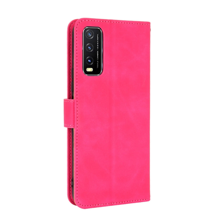 For Vivo Y20 / Y20i (Indian) Solid Color Skin Feel Magnetic Buckle Horizontal Flip Calf Texture PU Leather Case with Holder & Card Slots & Wallet